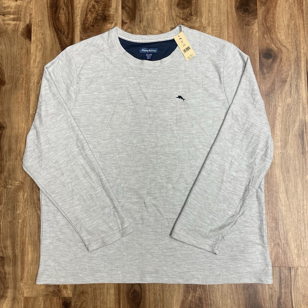TOMMY BAHAMA CrewNeck Sweatshirt Sandstone Gray W/ Marlin Embroidery